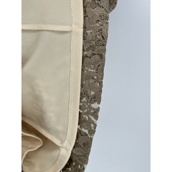 Lauren Ralph Lauren New! Knee Length Mini Dress Gold Lace Formal Cocktail Size 8 - Picture 5 of 12